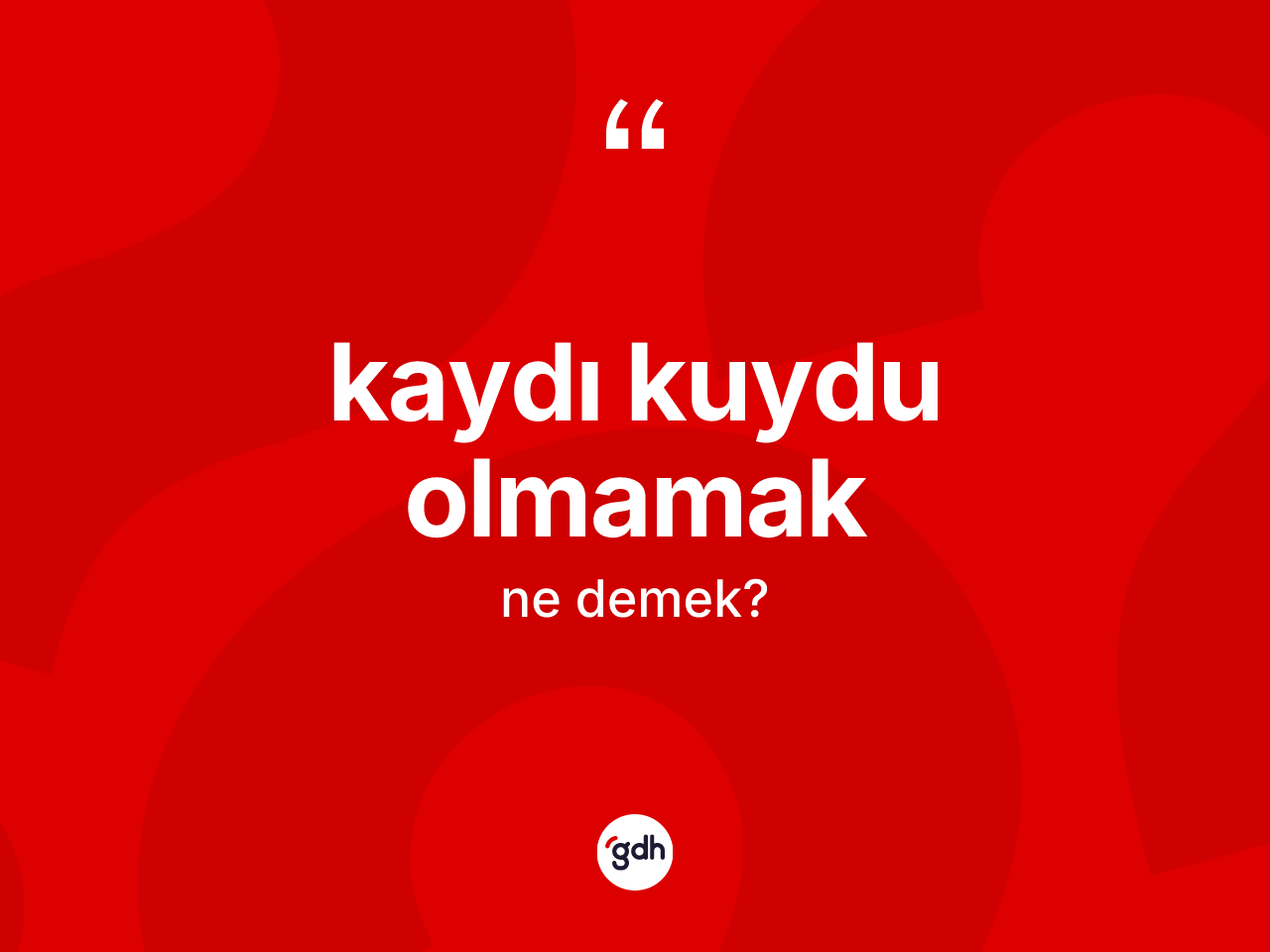 Kaydı kuydu olmamak sözü ne demektir? Kaydı kuydu olmamak ifadesi hangi durumlarda kullanılır