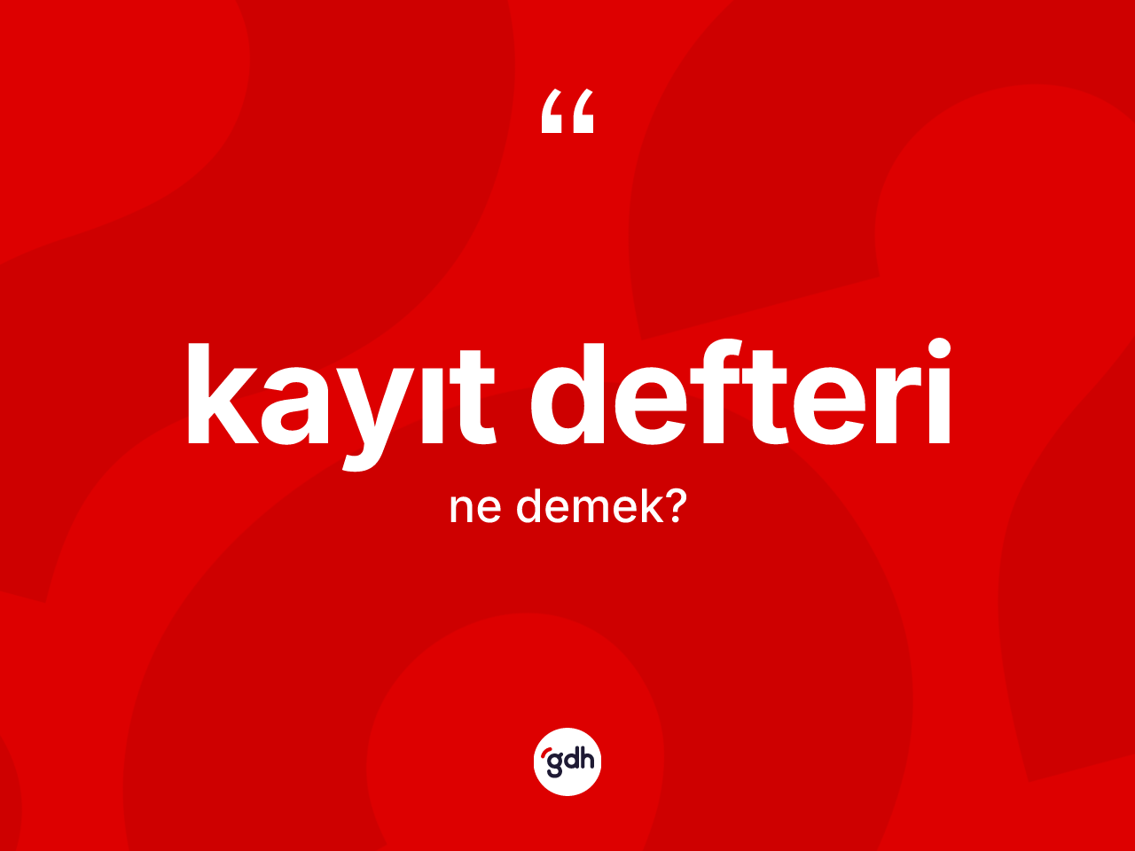 Kayıt defteri kelimesi ne demek? Kayıt defteri kelimesinin TDK'ya göre açıklaması nedir?