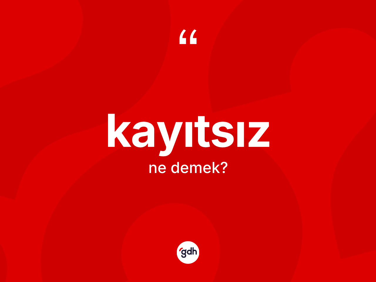 Kayıtsız ne anlama gelir? Kayıtsızın TDK'ya göre anlamı nedir?