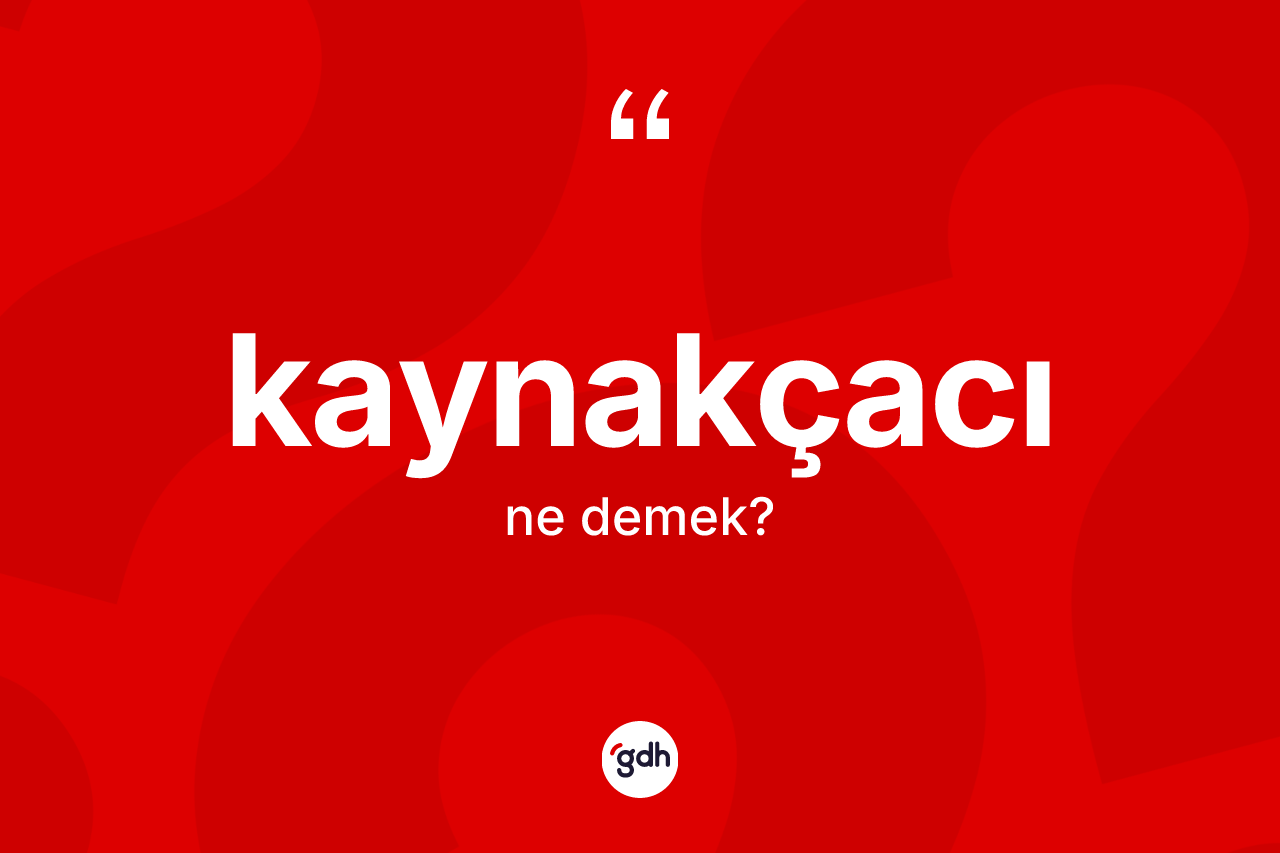 Kaynakçacı kelimesinin sözlükteki tanımı nedir?