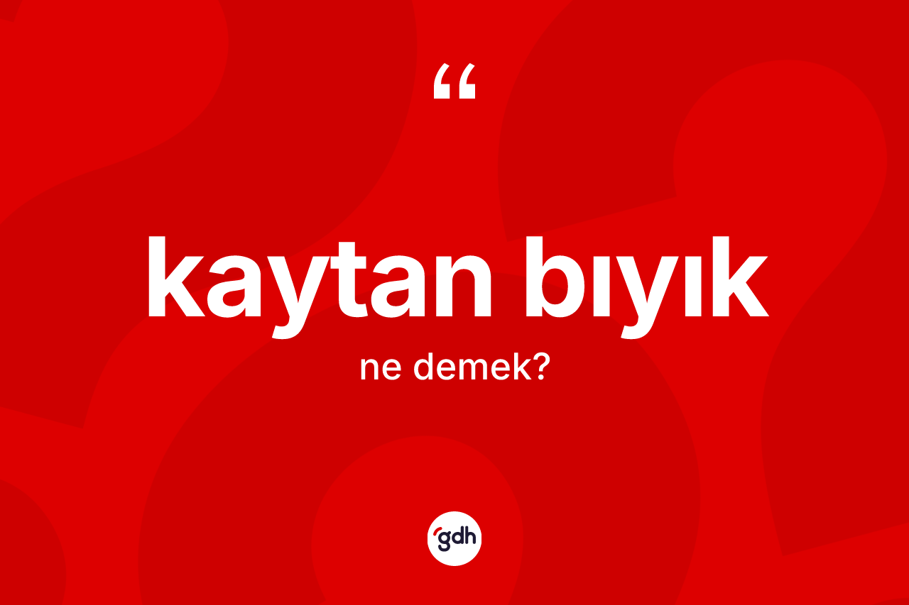 Kaytan bıyık kelimesi ne demek?