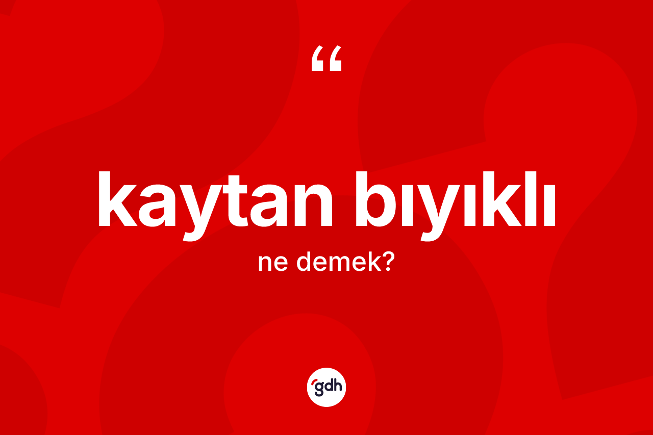Kaytan bıyıklı kelimesi ne anlama gelir?