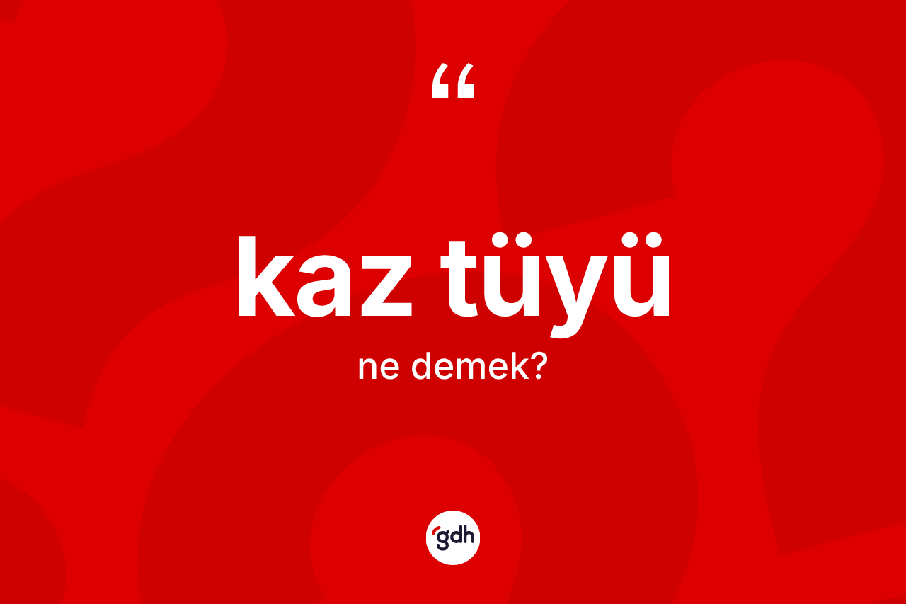 Kaz tüyü ne demek?