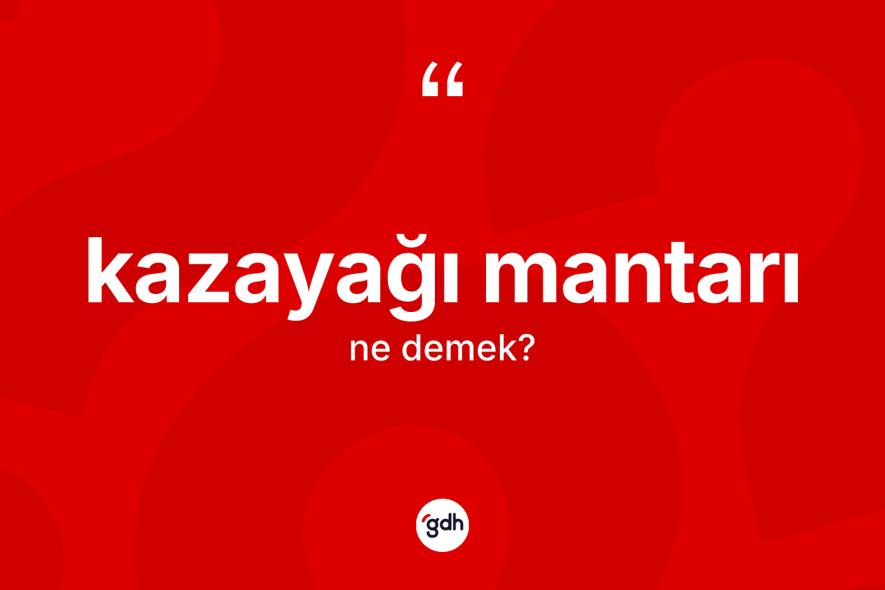 Kazayağı mantarı  kelimesinin sözlükteki tanımı nedir? Kazayağı mantarı ın TDK'ya göre anlamı nedir?