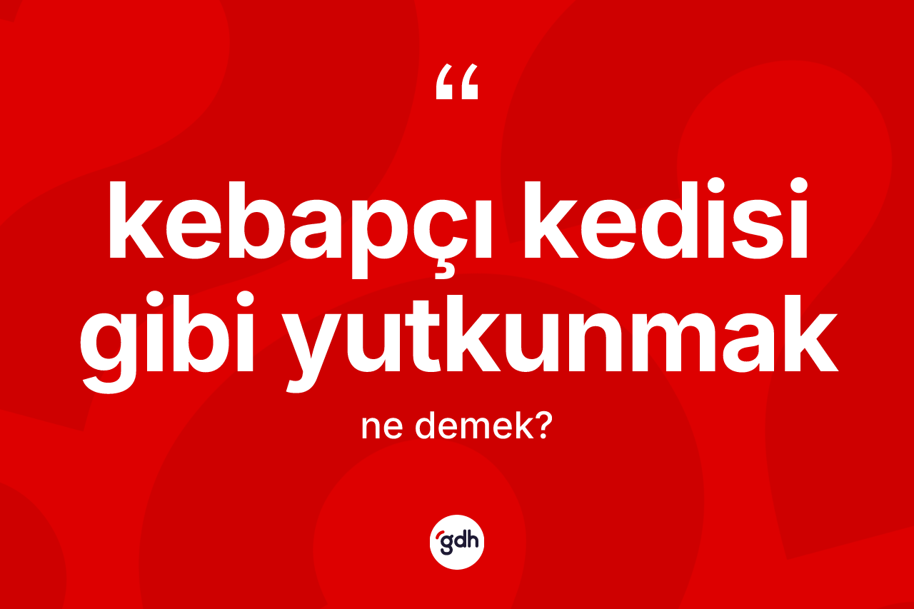 Kebapçı kedisi gibi yutkunmak ne demektir?