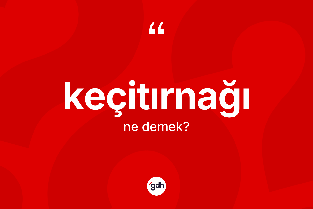 Keçitırnağı kelimesinin sözlükteki tanımı nedir? Keçitırnağı kelimesinin TDK anlamı nedir?