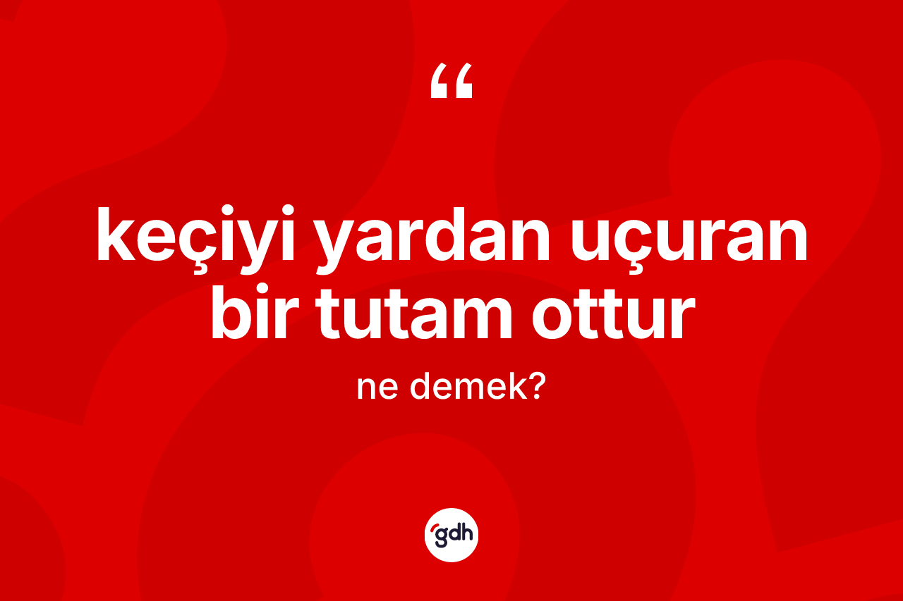 Keçiyi yardan uçuran bir tutam ottur ifadesinin tanımı nedir? Keçiyi yardan uçuran bir tutam ottur ifadesinin TDK'ya göre açıklaması nedir?