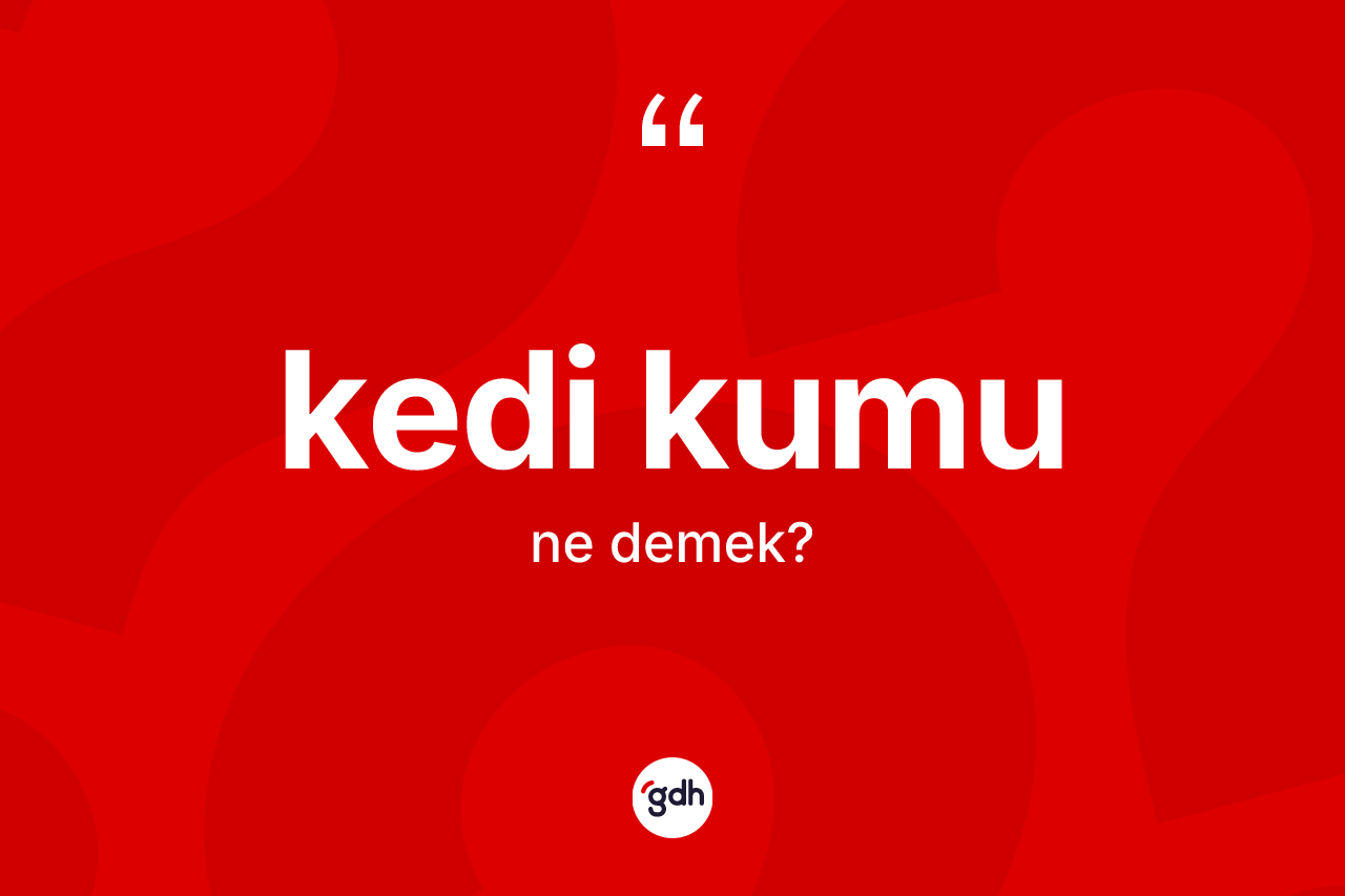 Kedi kumu  kelimesinin sözlükteki tanımı nedir?