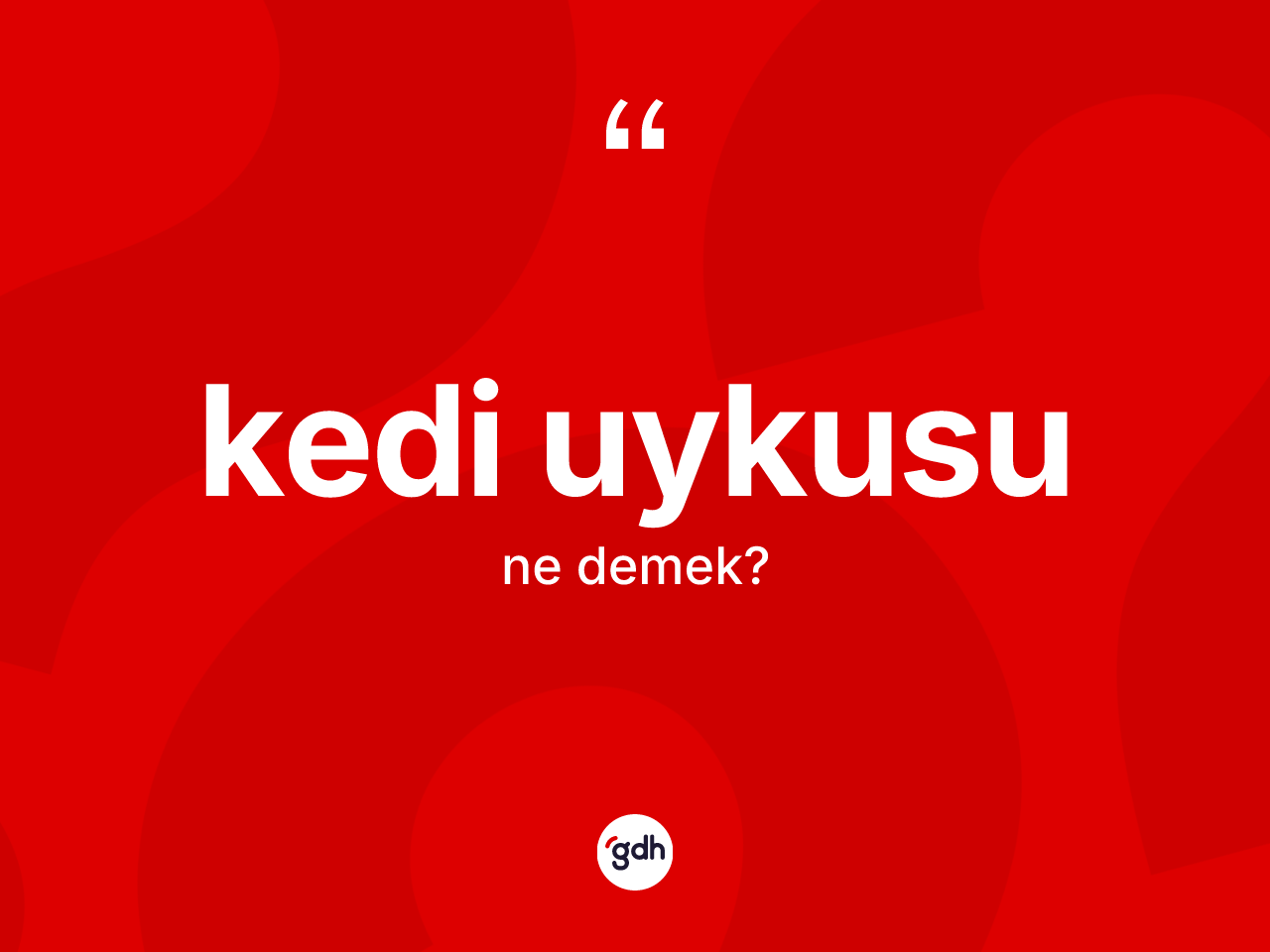 Kedi uykusu  kelimesi ne demek? Kedi uykusu un TDK'ya göre anlamı nedir?