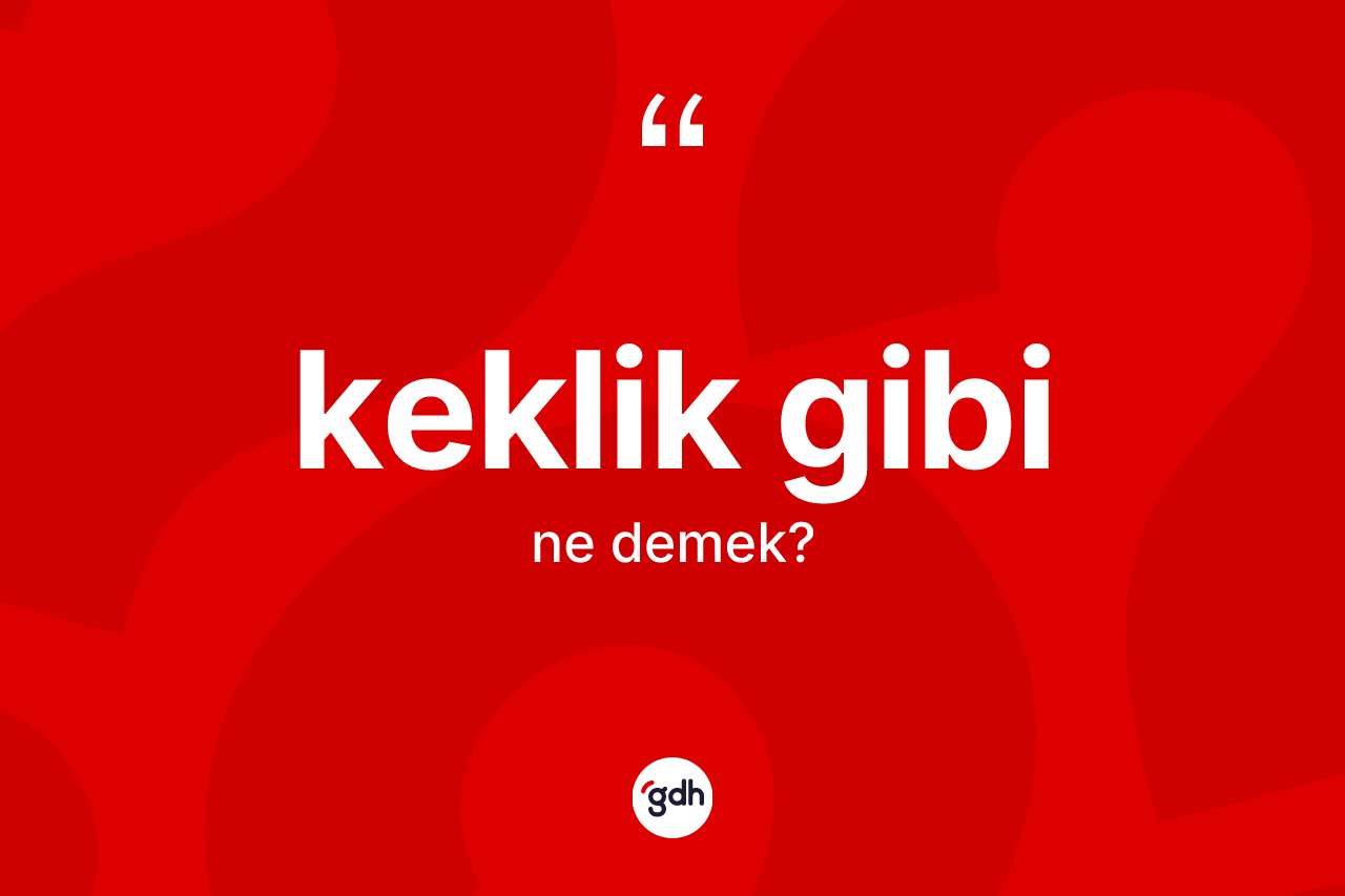 Keklik gibi ifadesinin kısaca anlamı nedir? Keklik gibi ifadesi hangi durumlarda kullanılır