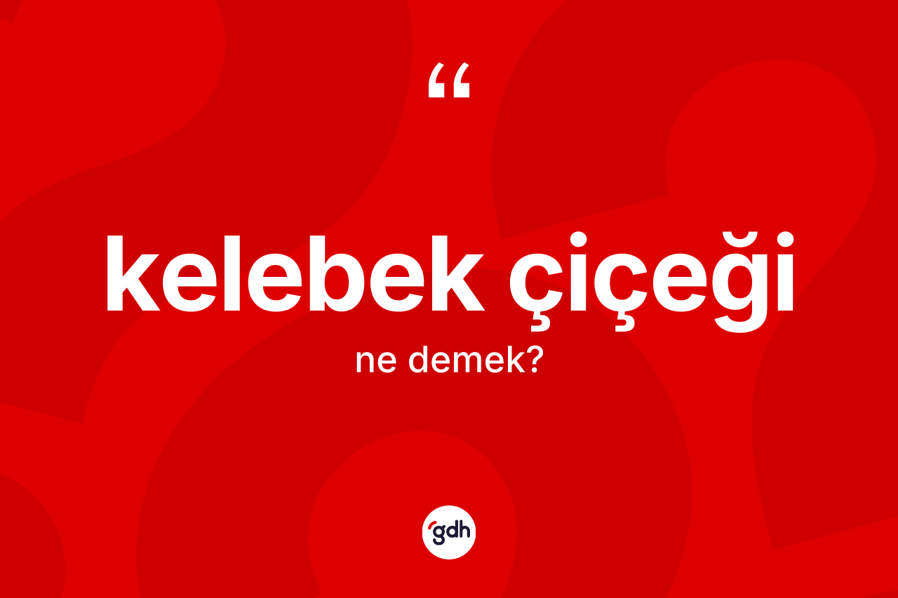 Kelebek çiçeği kelimesinin tanımı nedir? Kelebek çiçeğinin TDK'ya göre anlamı nedir?