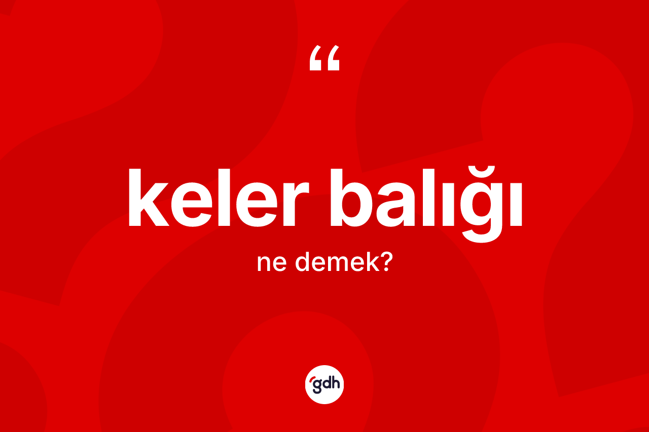 Keler balığı kelimesinin tanımı nedir? Keler balığı kelimesinin TDK'ya göre açıklaması nedir?