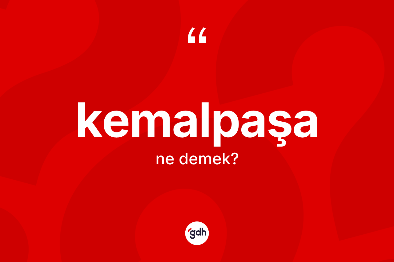 Kemalpaşa nedir? Kemalpaşa kelimesinin TDK anlamı nedir?