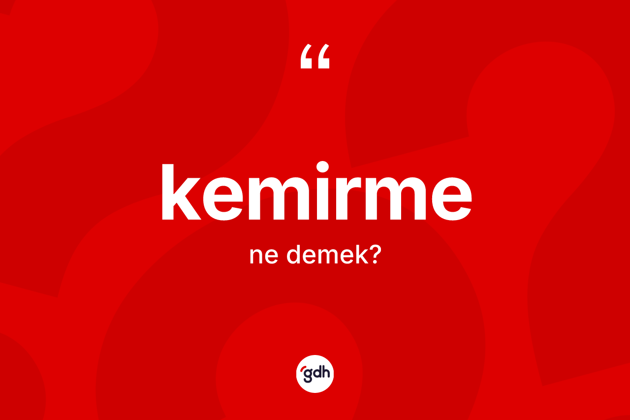 Kemirme ne anlama gelir? Kemirmenin TDK'ya göre anlamı nedir?