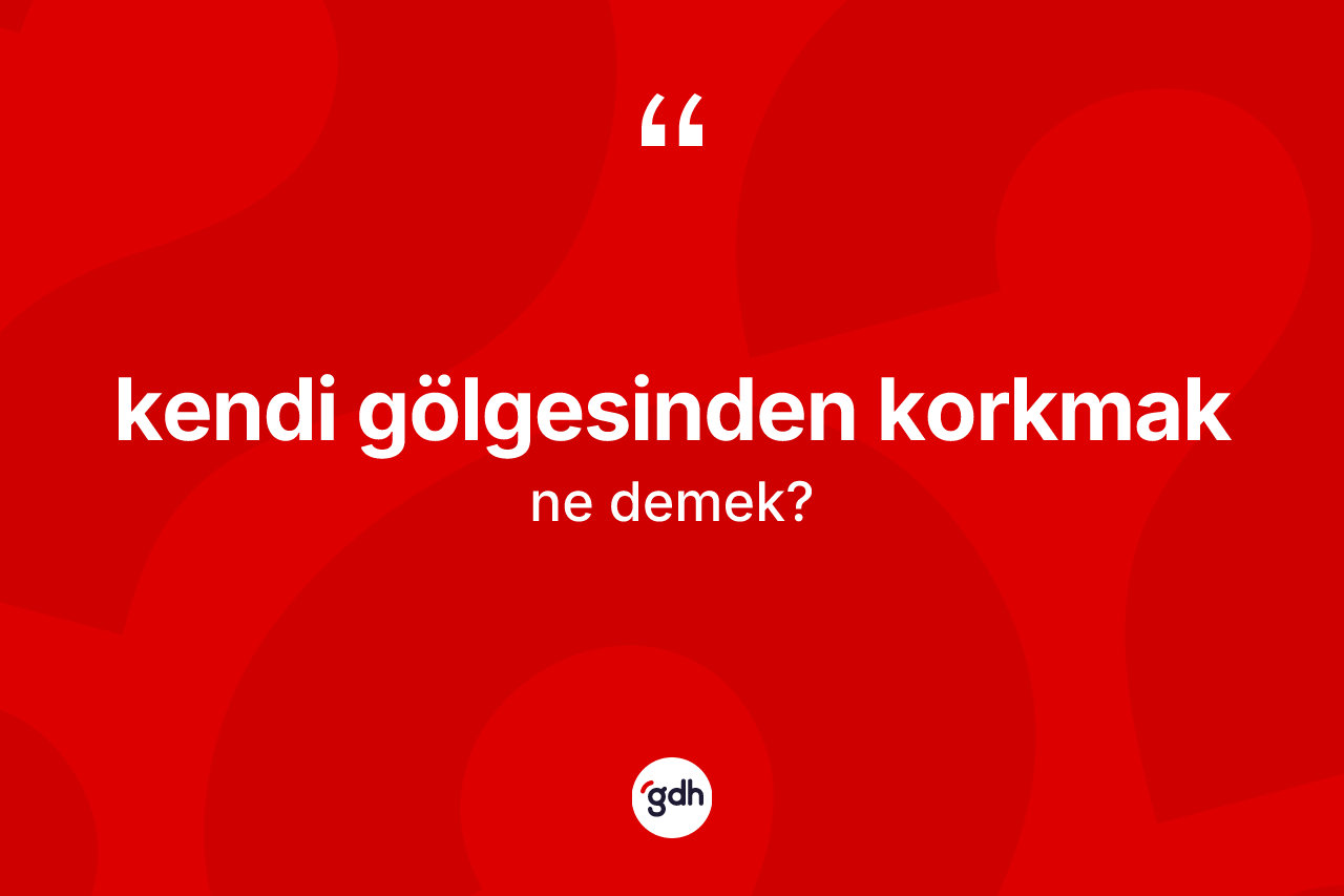 Kendi gölgesinden korkmak ifadesinin anlamı nedir? Kendi gölgesinden korkmak ifadesinin TDK tanımı nedir?
