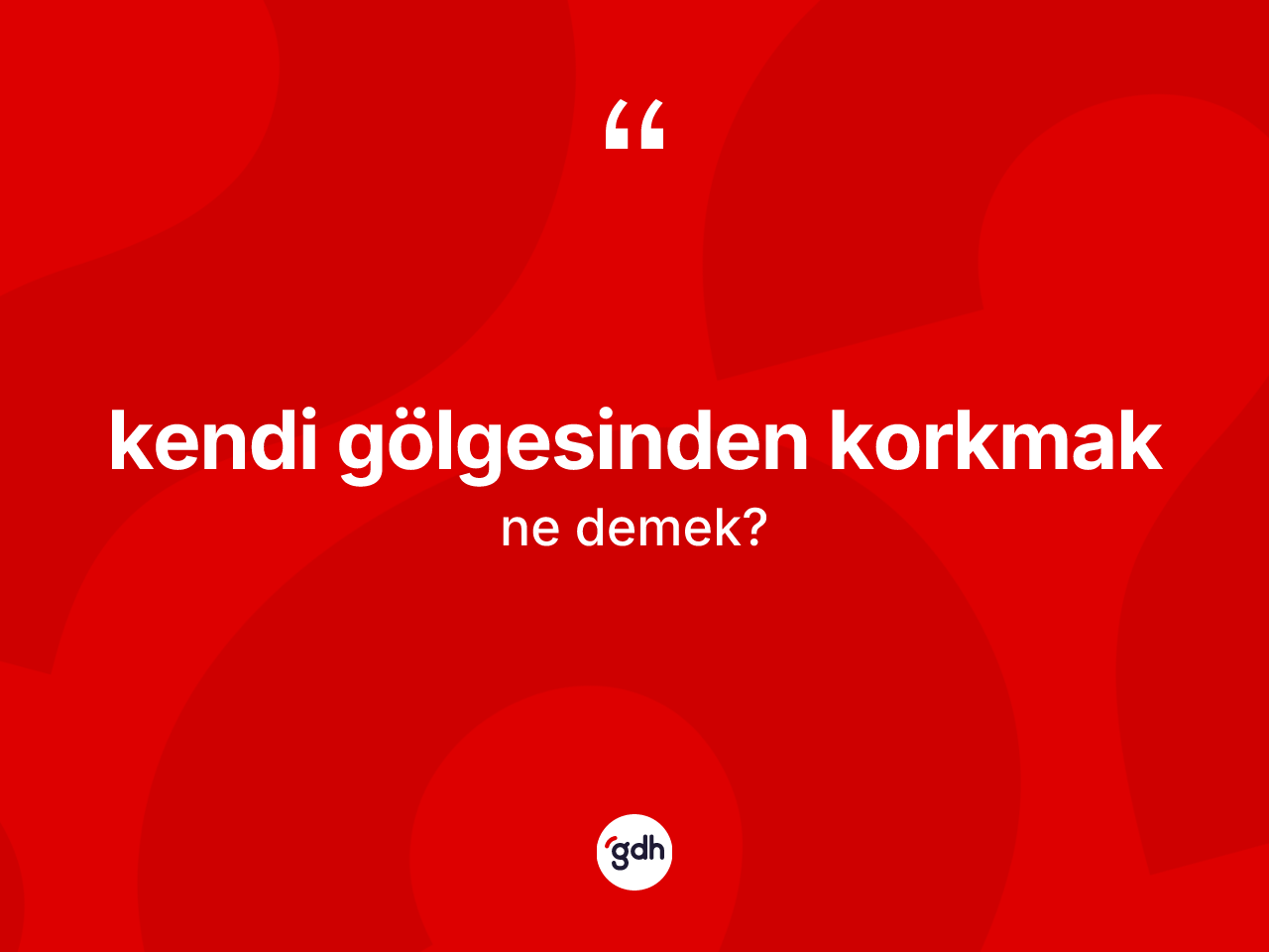 Kendi gölgesinden korkmak ifadesinin anlamı nedir? Kendi gölgesinden korkmak ifadesinin TDK tanımı nedir?