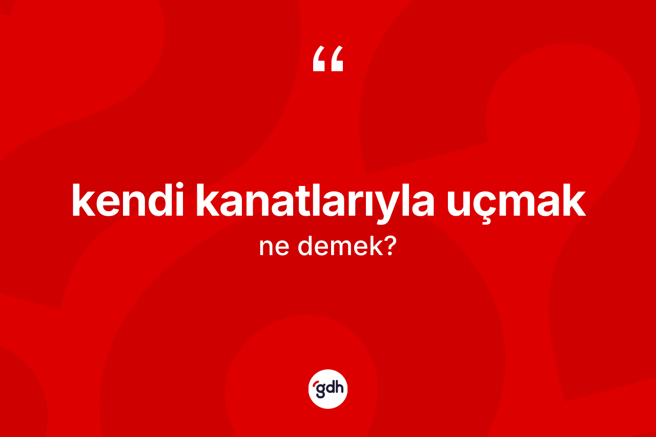 Kendi kanatlarıyla uçmak ifadesinin sözlükteki anlamı nedir?