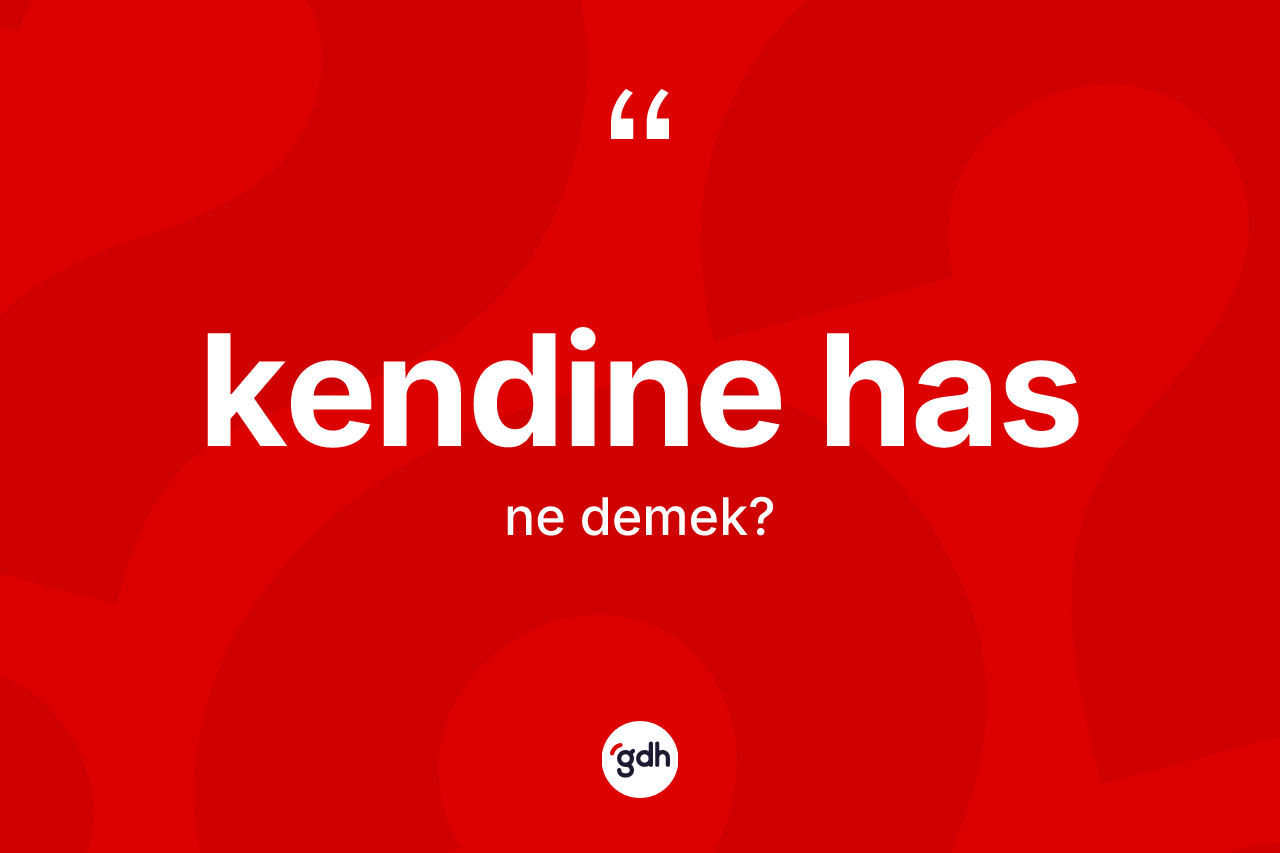 Kendine has kelimesinin sözlükteki tanımı nedir? Kendine has kelimesinin özellikleri nelerdir?