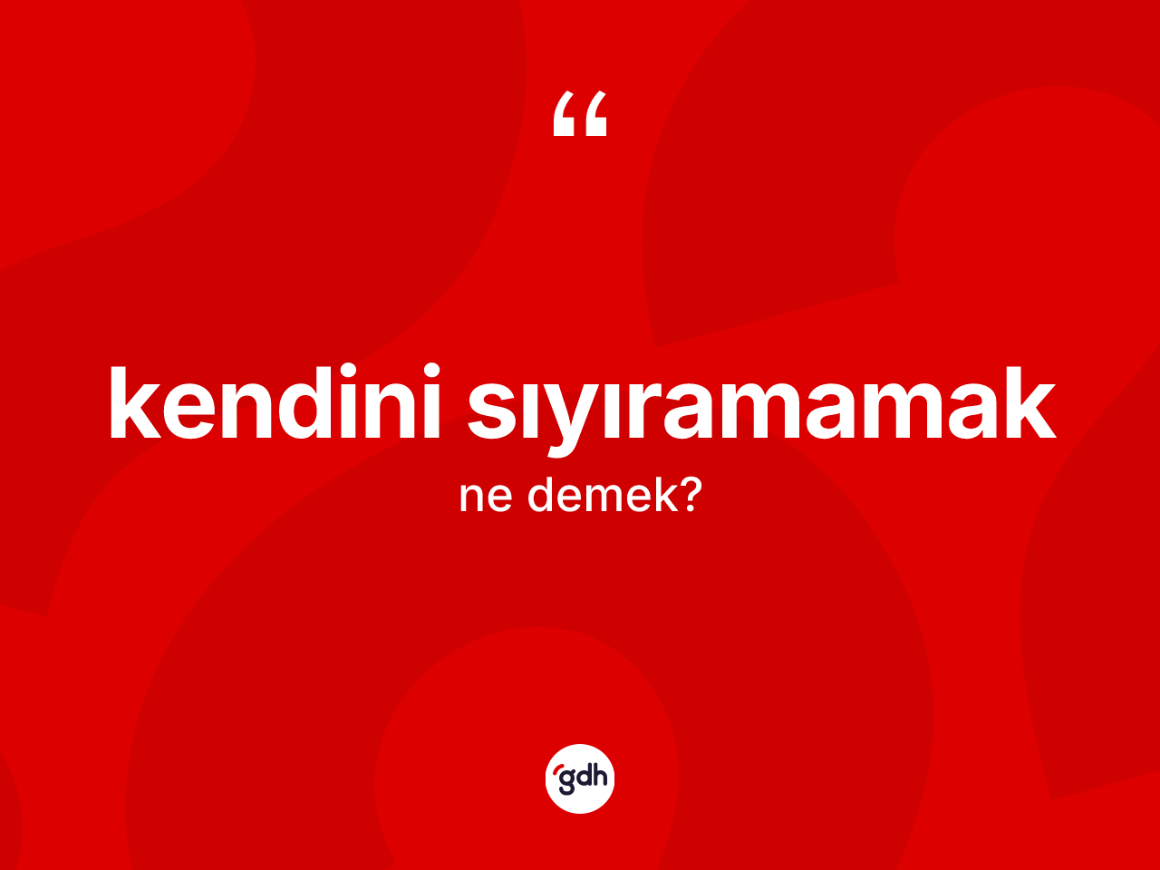 Kendini sıyıramamak ifadesi nedir? Kendini sıyıramamak sözü nerede kullanılır?