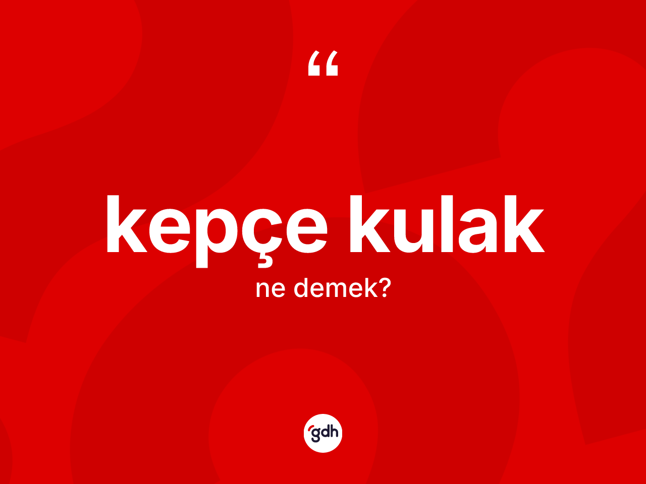 Kepçe kulak kelimesinin anlamı nedir? Kepçe kulağın TDK'ya göre anlamı nedir?