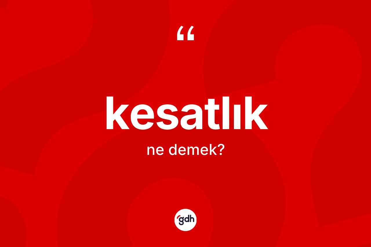 Kesatlık kelimesinin sözlükteki tanımı nedir? Kesatlık kelimesinin kaç farklı anlamı var?