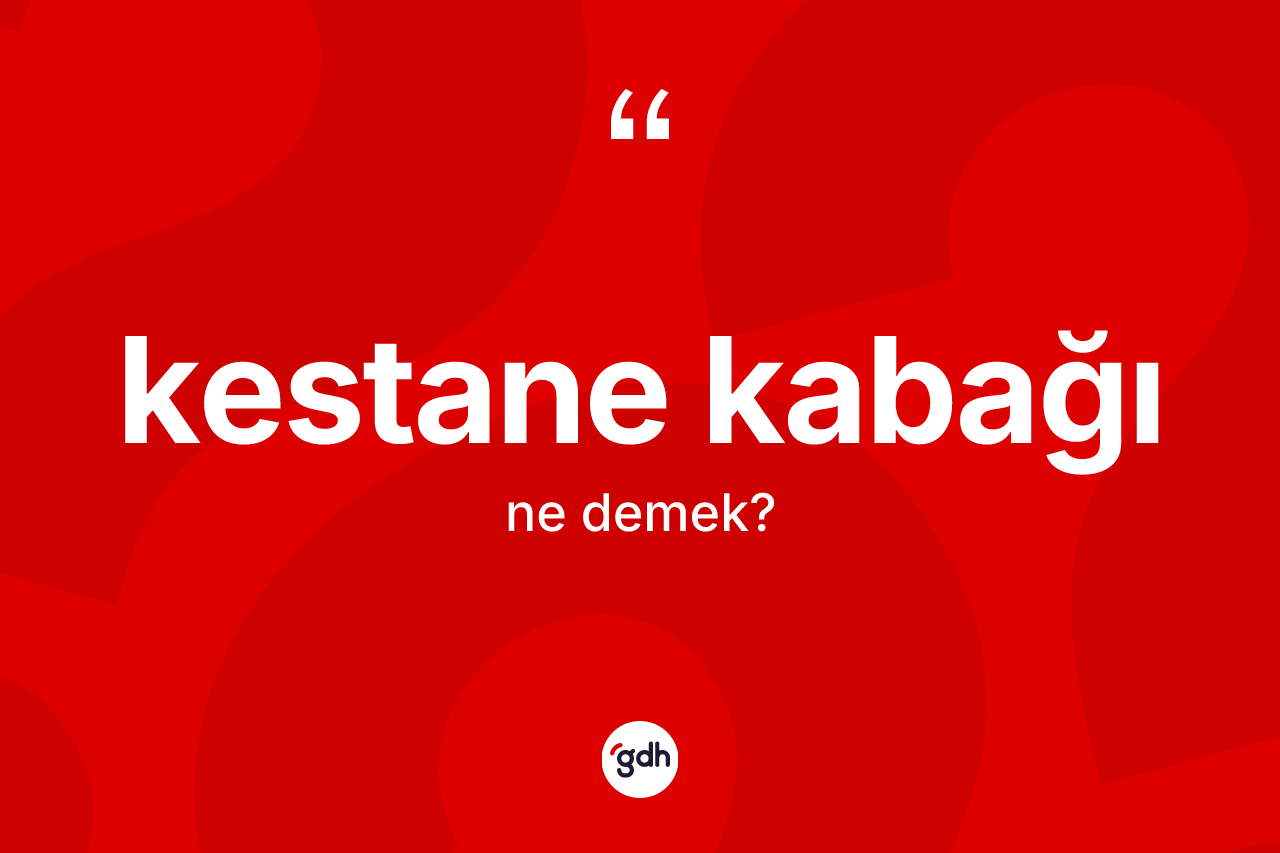 Kestane kabağı ne anlama gelir? Kestane kabağı kelimesinin TDK anlamı nedir?