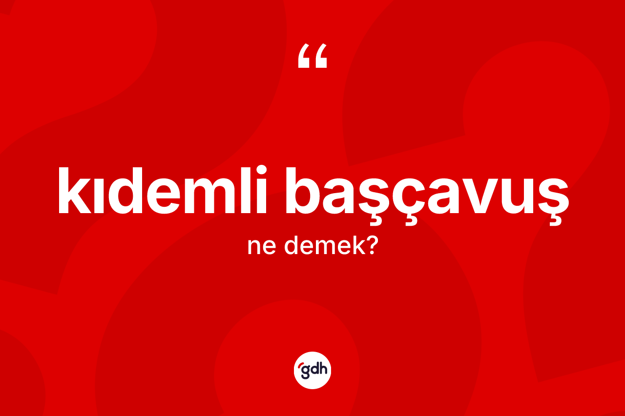 Kıdemli başçavuş kelimesi ne demek? Kıdemli başçavuşun kısaca tanımı nedir?