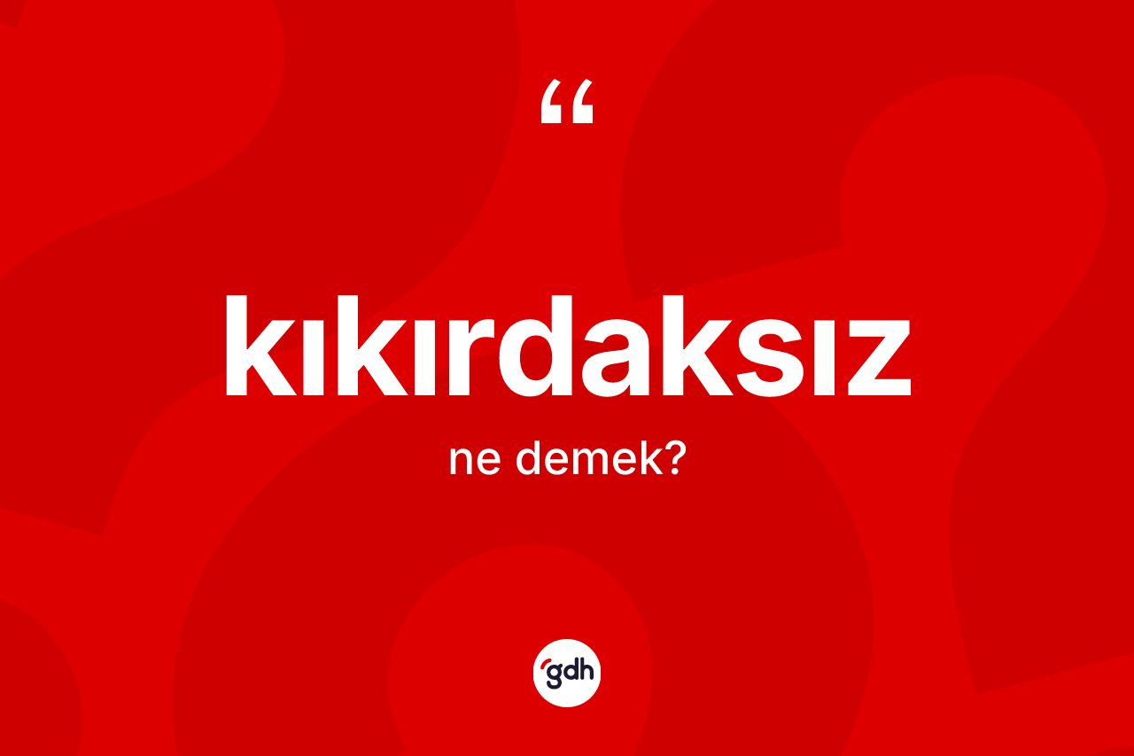 Kıkırdaksız kelimesinin anlamı nedir?