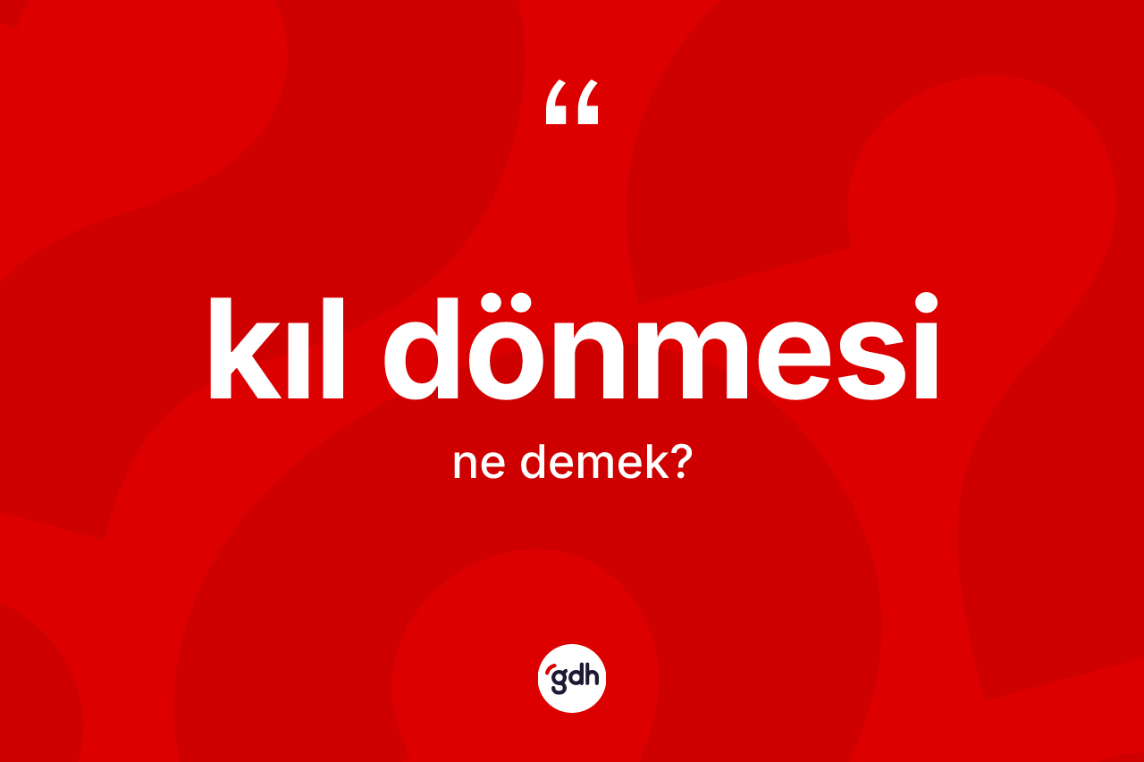 Kıl dönmesi kelimesi ne anlama gelir? Kıl dönmesi kelimesinin TDK anlamı nedir?