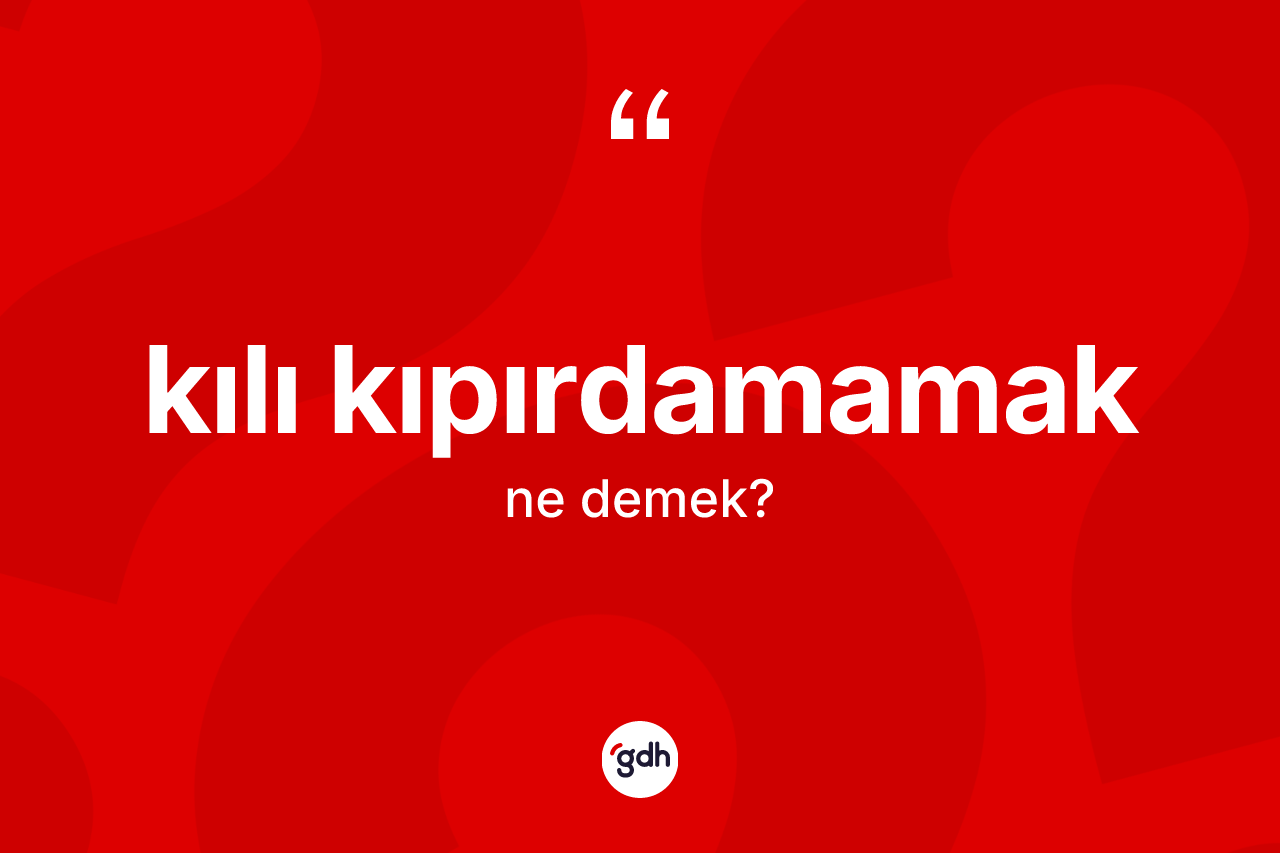 Kılı kıpırdamamak ifadesinin tanımı nedir? Kılı kıpırdamamak ifadesinin özellikleri nelerdir?