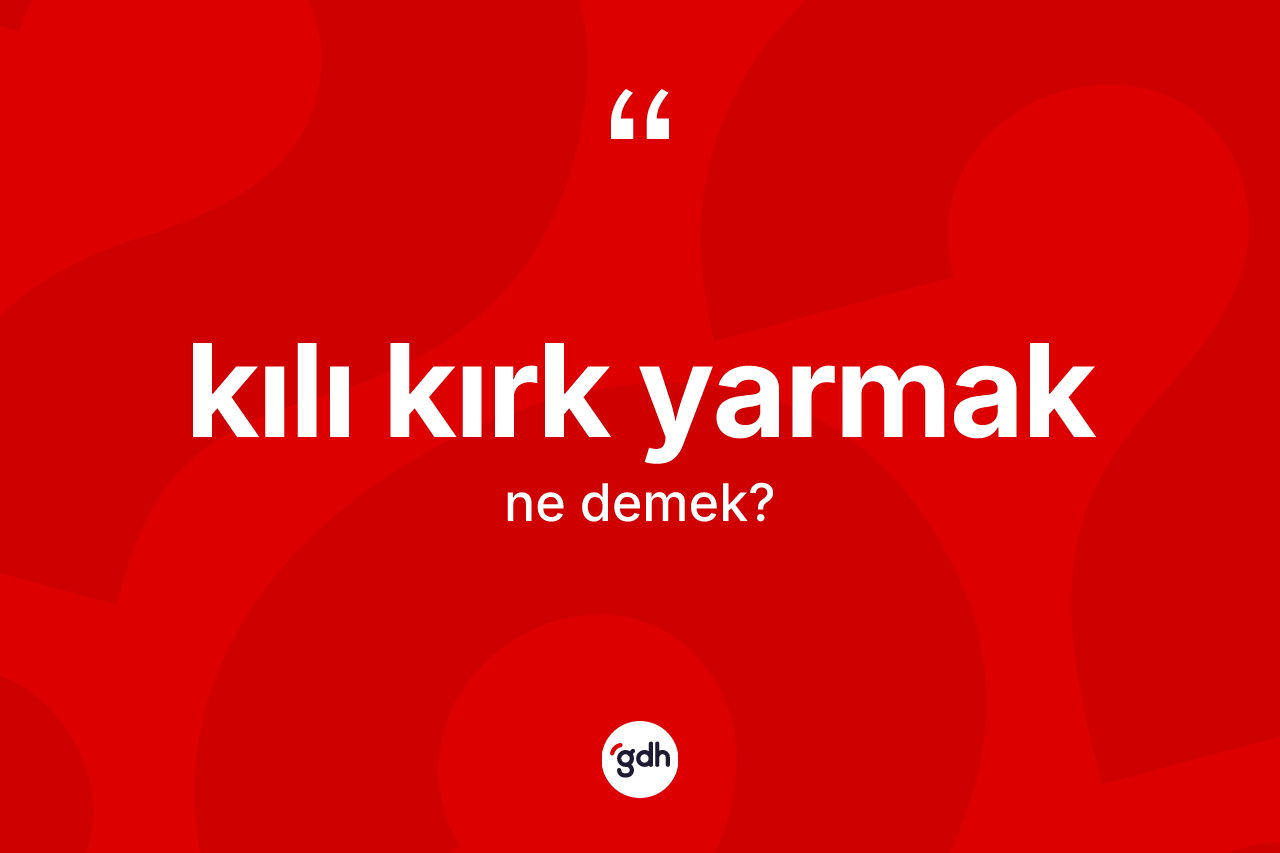 Kılı kırk yarmak ne demektir? Kılı kırk yarmak ifadesi nerede kullanılır?