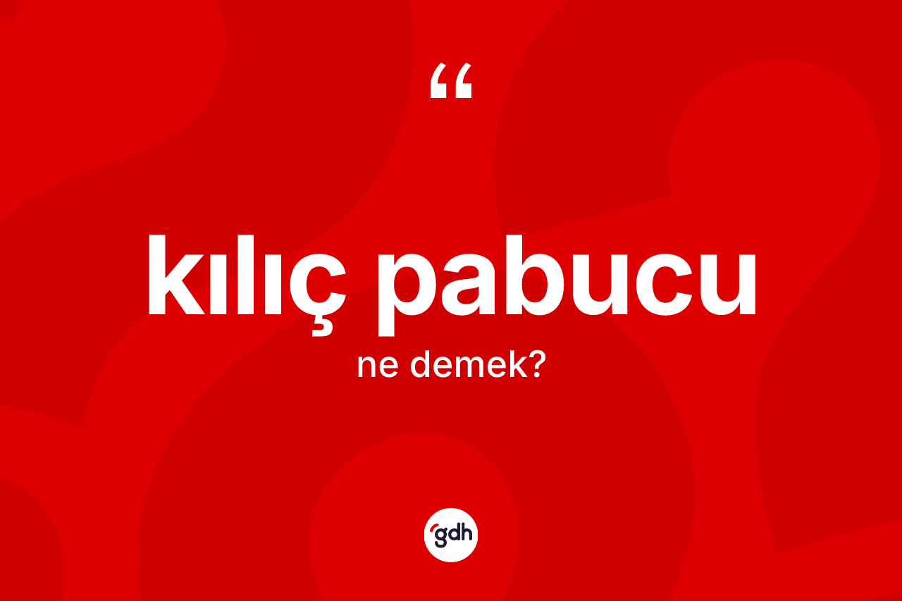 Kılıç pabucu kelimesi ne demek? Kılıç pabucunun kısaca tanımı nedir?