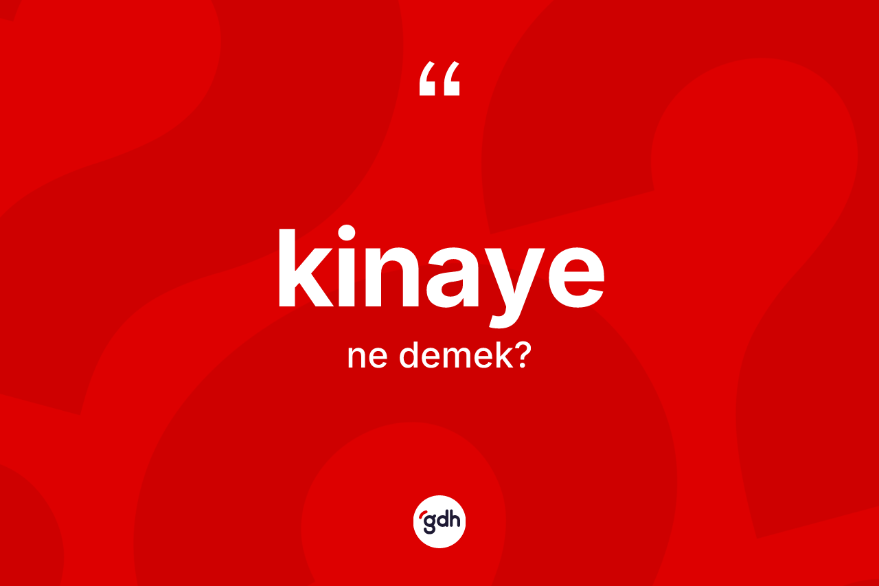 Kinaye ne anlama gelir?