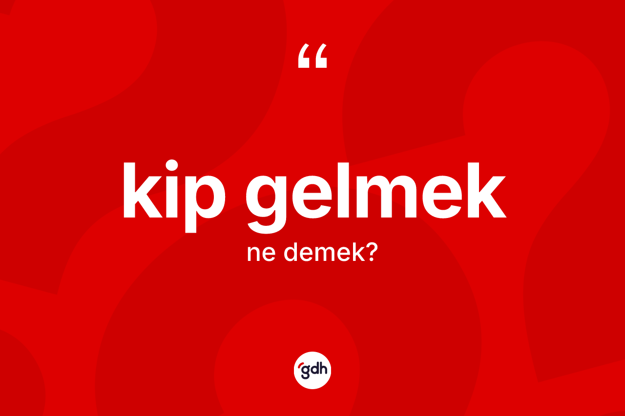 Kip gelmek ifadesinin kısaca anlamı nedir? Kip gelmek ifadesi nerede kullanılır?
