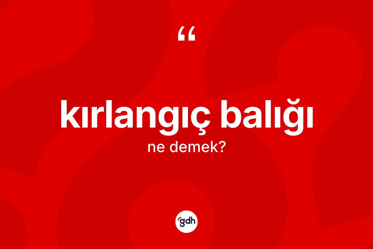 Kırlangıç balığı kelimesinin anlamı nedir?
