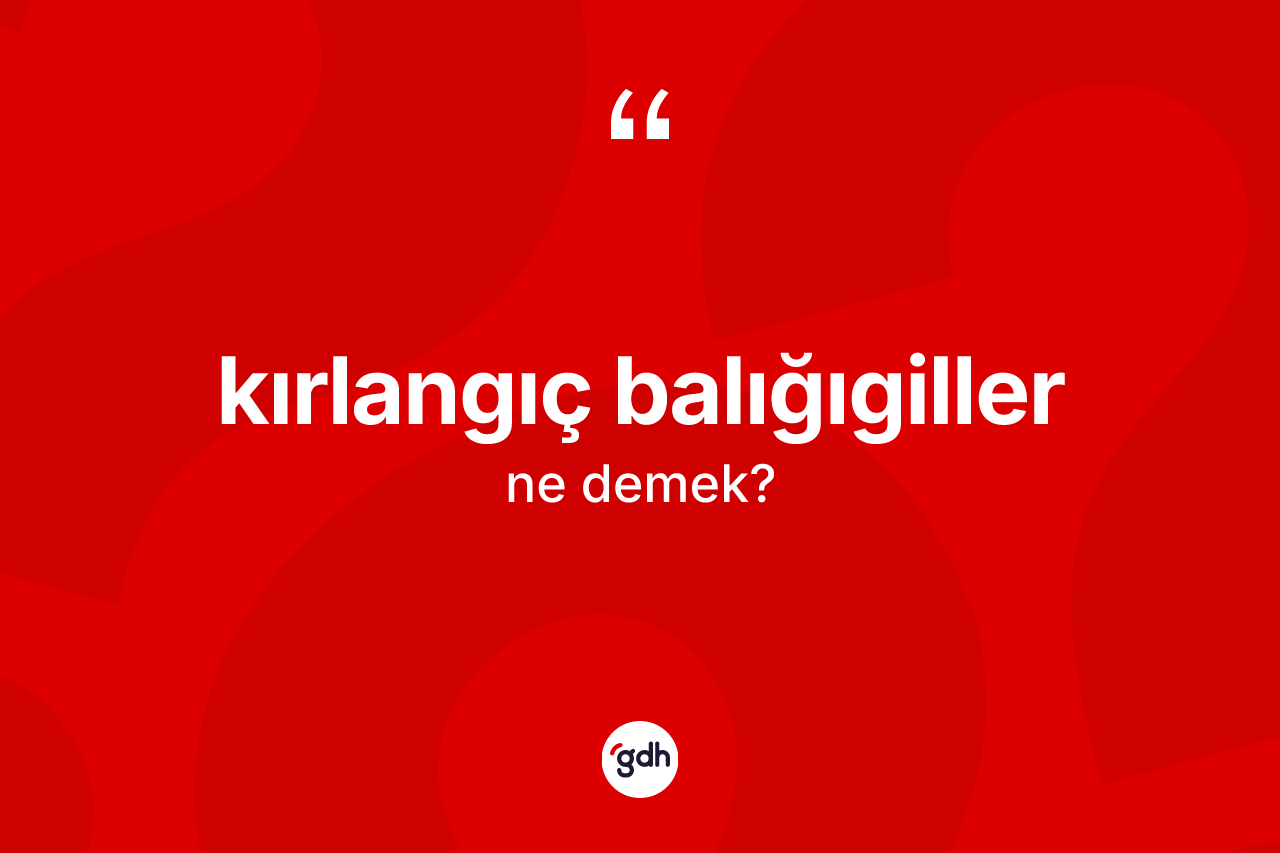 Kırlangıç balığıgiller ne demek?