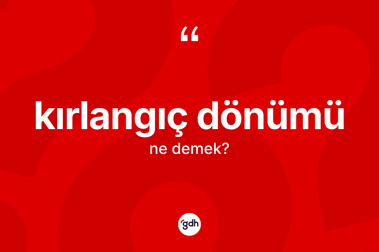 Kırlangıç dönümü kelimesinin tanımı nedir?