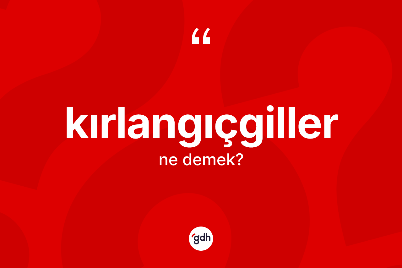 Kırlangıçgiller ne anlama gelir? Kırlangıçgiller kelimesinin kaç farklı anlamı var?