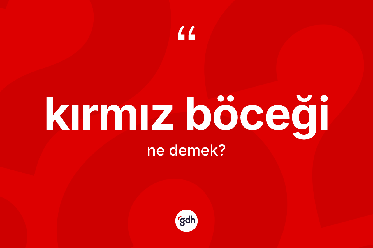 Kırmız böceği kelimesinin tanımı nedir?
