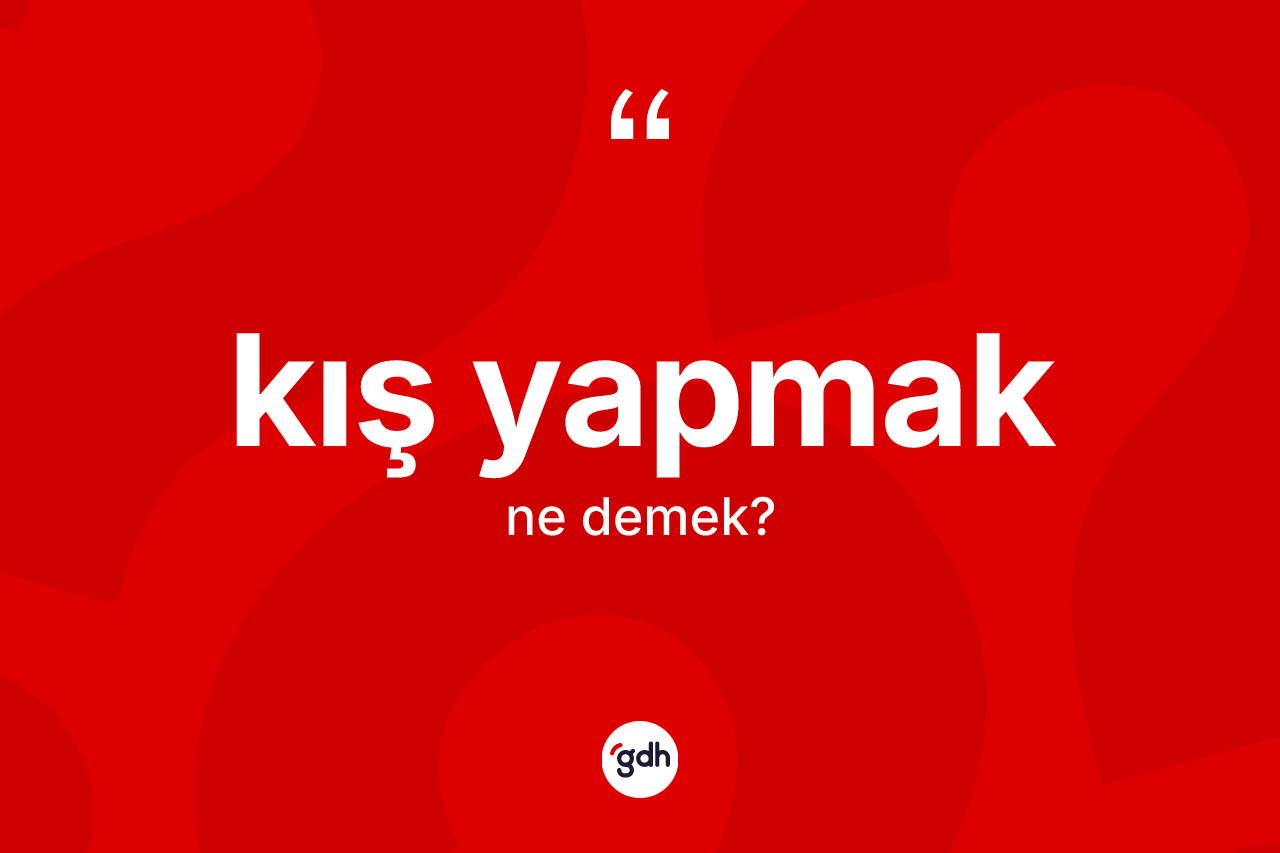 Kış yapmak ifadesinin tanımı nedir?