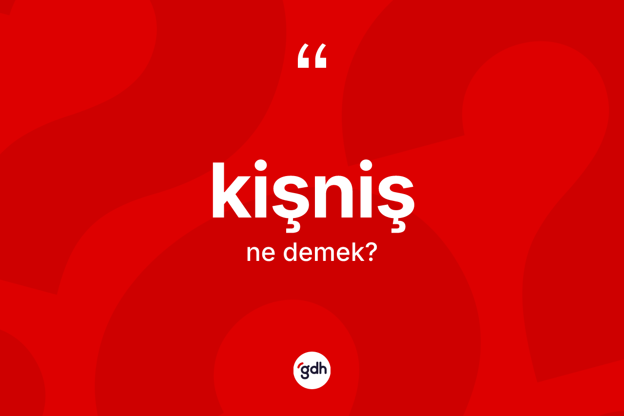 Kişniş ne anlama gelir?
