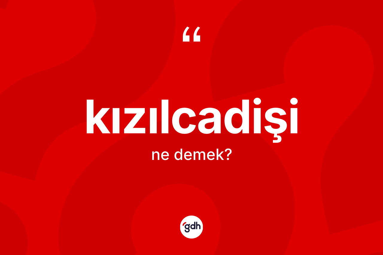 Kızılcadişi kelimesinin tanımı nedir?