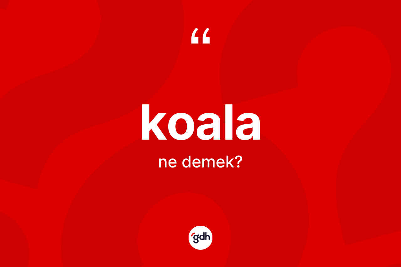 Koala kelimesinin anlamı nedir?