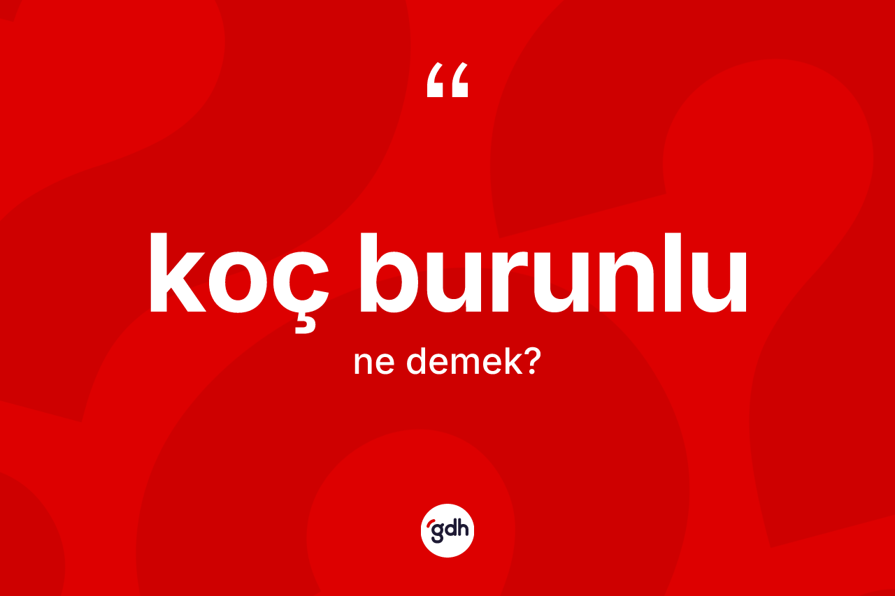 Koç burunlu kelimesinin sözlükteki tanımı nedir?
