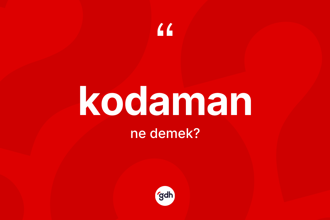 Kodaman ne anlama gelir?