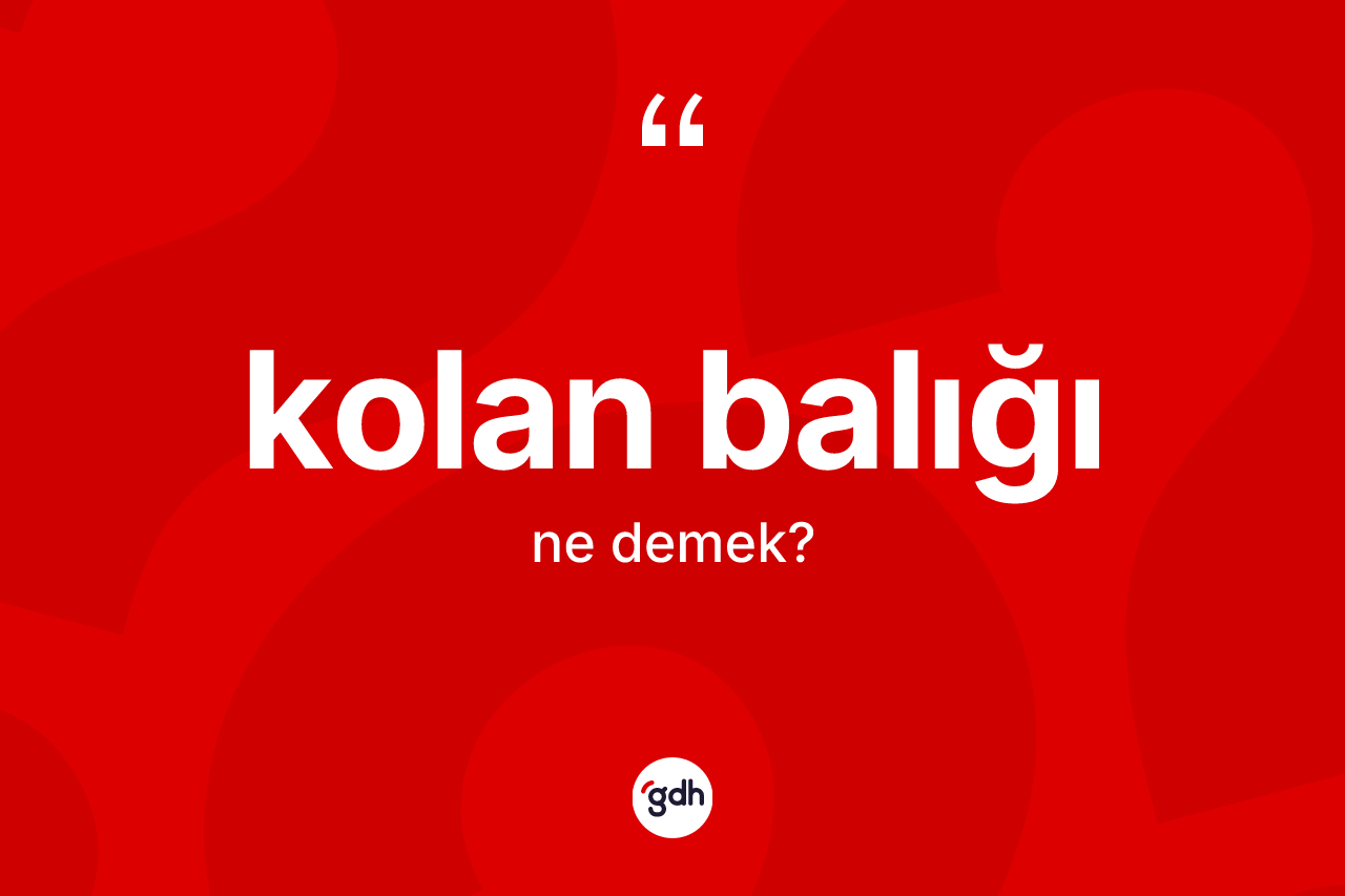 Kolan balığı kelimesinin anlamı nedir?