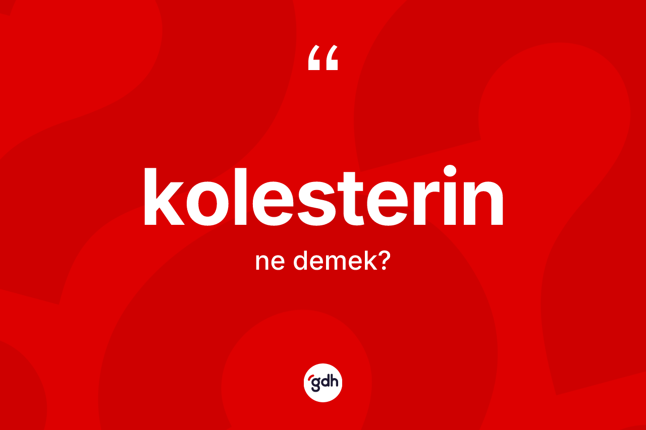 Kolesterin kelimesinin anlamı nedir?