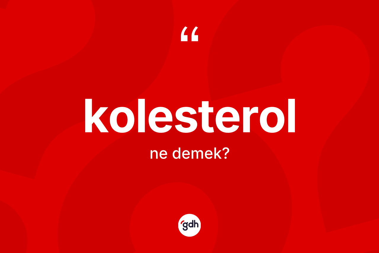 Kolesterol kelimesi nedir?