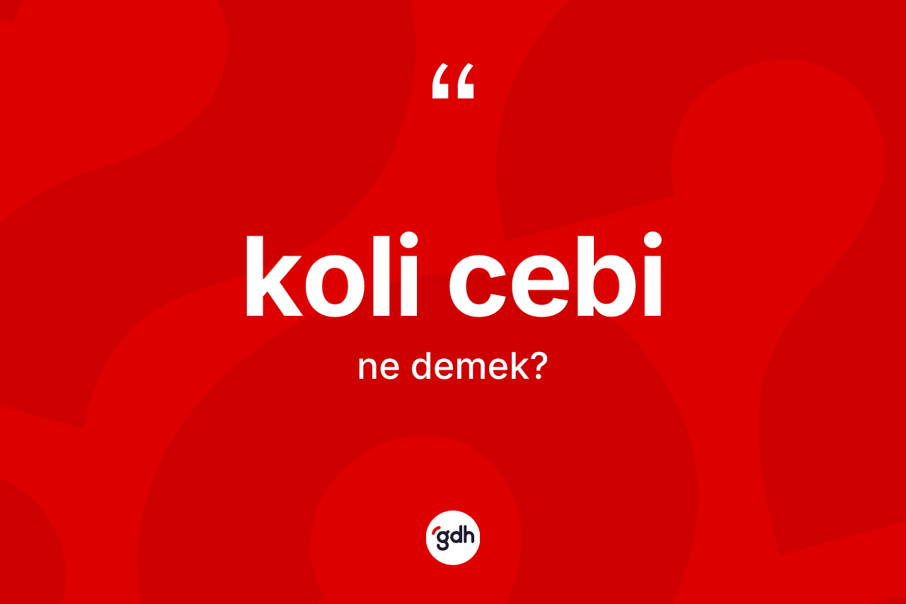 Koli cebi  ne anlama gelir?