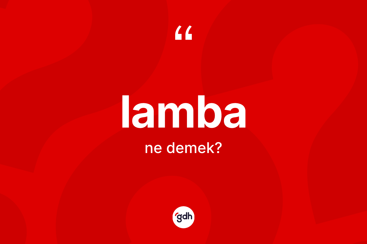 Lamba kelimesinin sözlükteki tanımı nedir?